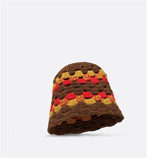 dior tears crochet bucket hat|Dior Tears Crochet Bucket Hat Brown .